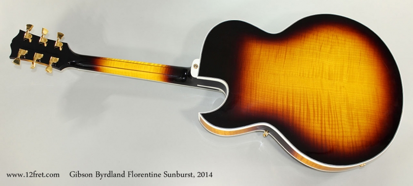 Gibson Byrdland Florentine Sunburst, 2014 Full Rear View