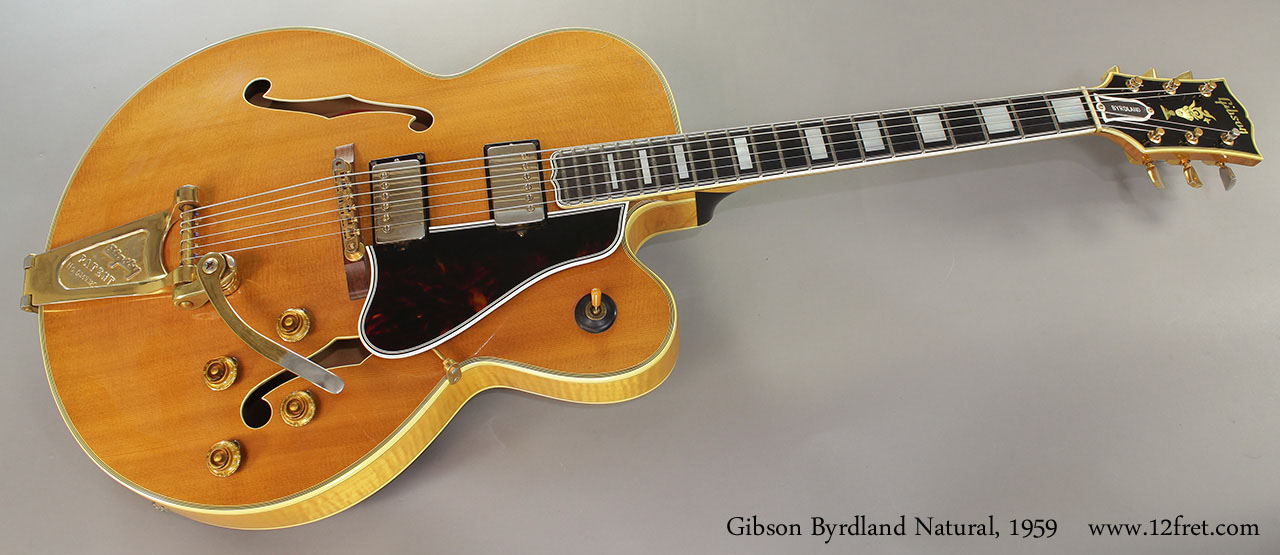 1959 Gibson Byrdland Natural Thinline Archtop www.12fret