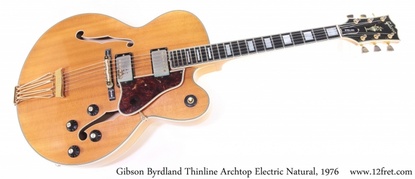 Gibson Byrdland Thinline Archtop Electric Natural, 1976 Full Front View