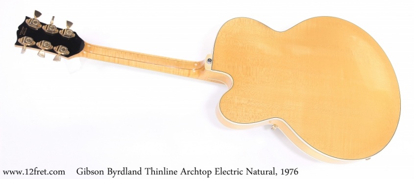 Gibson Byrdland Thinline Archtop Electric Natural, 1976 Full Rear View