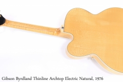 Gibson Byrdland Thinline Archtop Electric Natural, 1976 Full Rear View