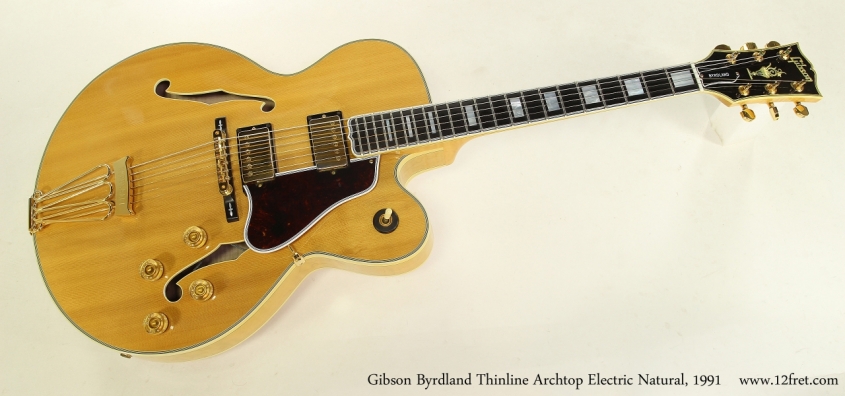 Gibson Byrdland Thinline Archtop Electric Natural, 1991  Full Front View