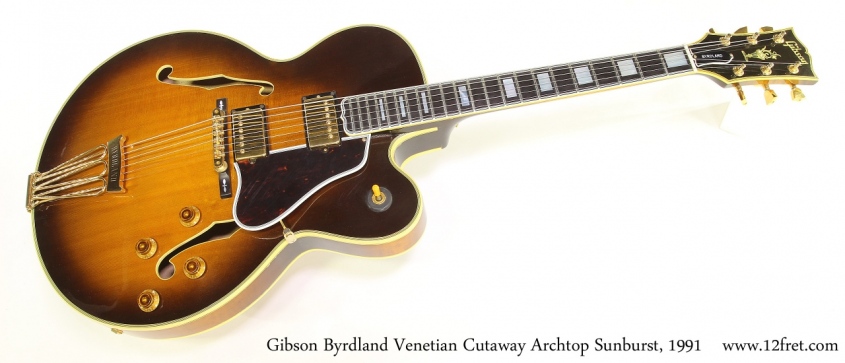 Gibson Byrdland Venetian Cutaway Archtop Sunburst, 1991 Full Front View