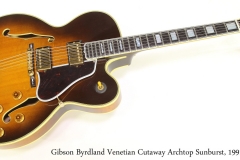 Gibson Byrdland Venetian Cutaway Archtop Sunburst, 1991 Full Front View