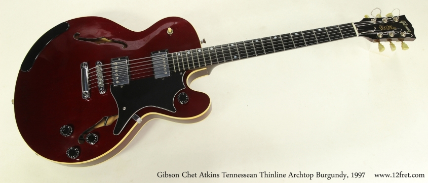 Gibson Chet Atkins Tennessean Thinline Archtop Burgundy, 1997 Full Front View