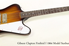 Gibson Clapton Firebird I 1964 Model Sunburst, 2019 Full Front View