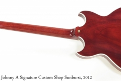 Gibson Johnny A Signature Custom Shop Sunburst, 2012 Full Rear View