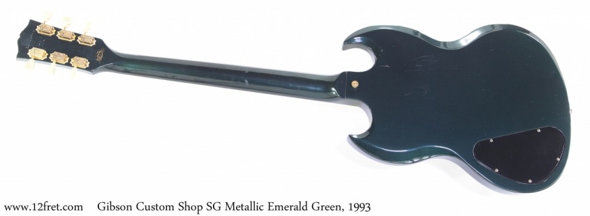 Gibson Custom Shop SG Metallic Emerald Green, 1993 Full Rear View