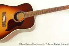 Gibson Custom Shop Songwriter Performer Limited Sunburst, 2012  Full Front VIew