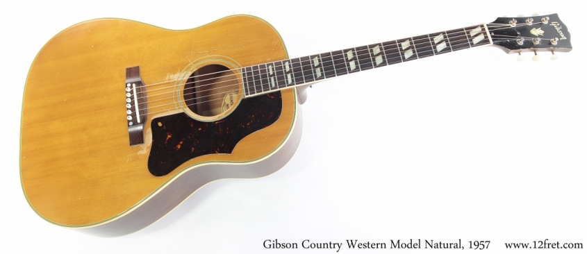 Gibson Country Western Model Slope Shoulder Dreadnought Natural, 1957 Full Front View