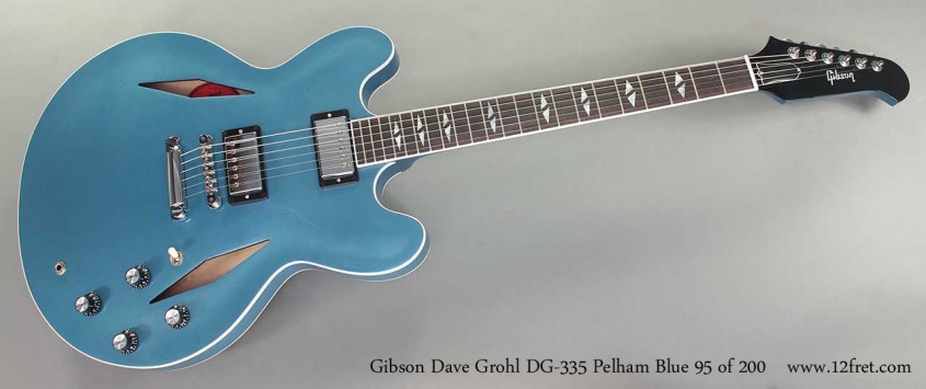 Gibson Dave Grohl DG-335 Pelham Blue full front view