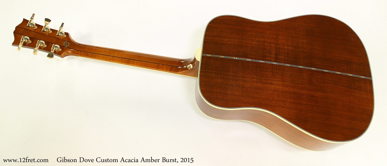 Gibson Dove Custom Acacia Amber Burst, 2015  Full Rear View