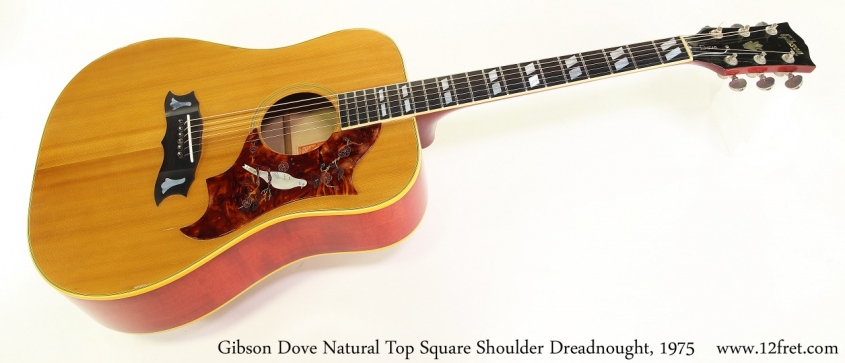 Gibson Dove Natural Top Square Shoulder Dreadnought, 1975 Full Front View