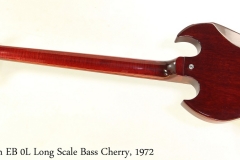 Gibson EB 0L Long Scale Bass Cherry, 1972 Full Rear View