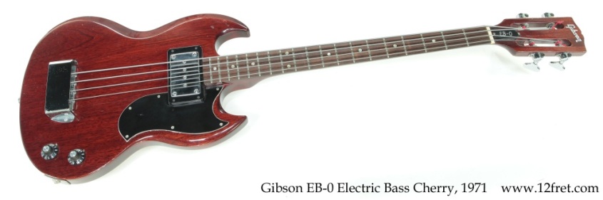 Gibson EB-0 Electric Bass Cherry, 1971 Full Front View