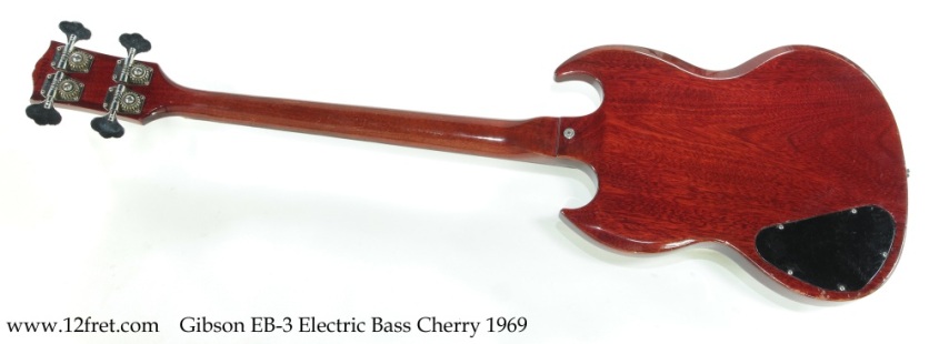 Gibson EB-3 Electric Bass Cherry 1969 Full Rear View