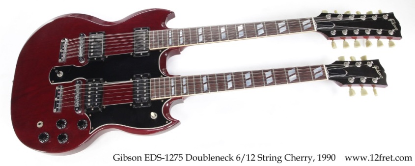 Gibson EDS-1275 Doubleneck 6/12 String Cherry, 1990 Full Front View