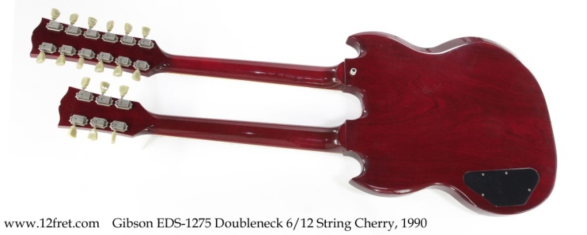 Gibson EDS-1275 Doubleneck 6/12 String Cherry, 1990 Full Rear View