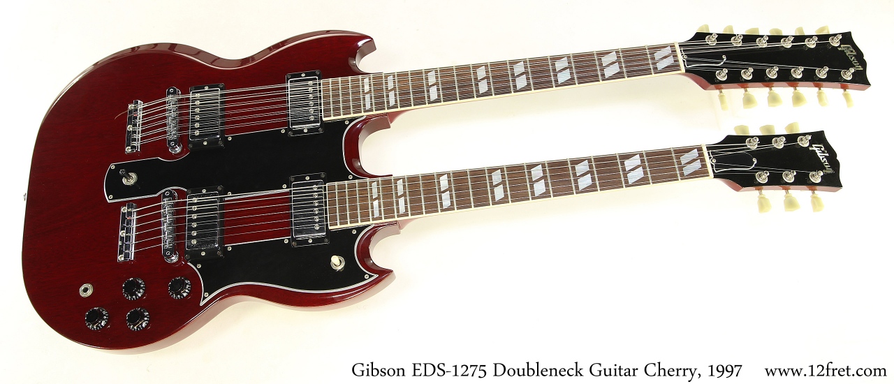 Gibson EDS 1275 Doubleneck Guitar Cherry, 1997 Full Front View