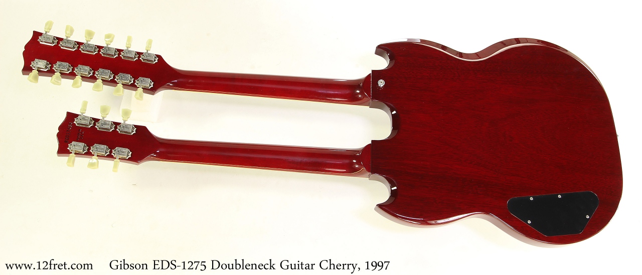 Gibson EDS 1275 Doubleneck Guitar Cherry, 1997 Full Rear View