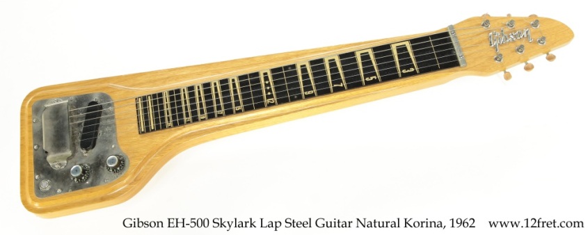 Gibson EH-500 Skylark Lap Steel Guitar Natural Korina, 1962 Full Front View