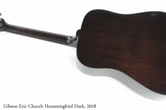 Gibson Eric Church Hummingbird Dark, 2018 Full Rear View