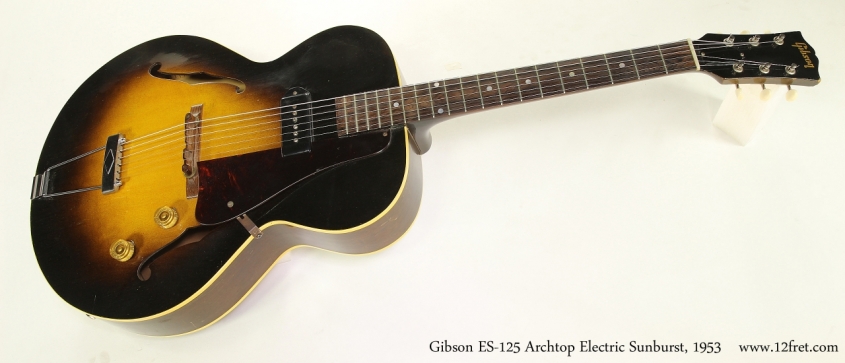 Gibson ES-125 Archtop Electric Sunburst, 1953 Full Front View
