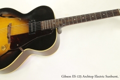 Gibson ES-125 Archtop Electric Sunburst, 1953 Full Front View