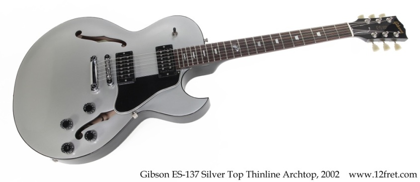 Gibson ES-137 Silver Top Thinline Archtop, 2002 Full Front View