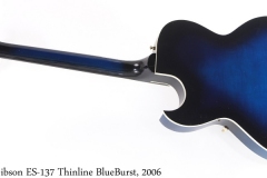 Gibson ES-137 Thinline BlueBurst, 2006 Full Rear View
