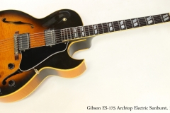 Gibson ES-175 Archtop Electric Sunburst, 1991  Full Front VIew
