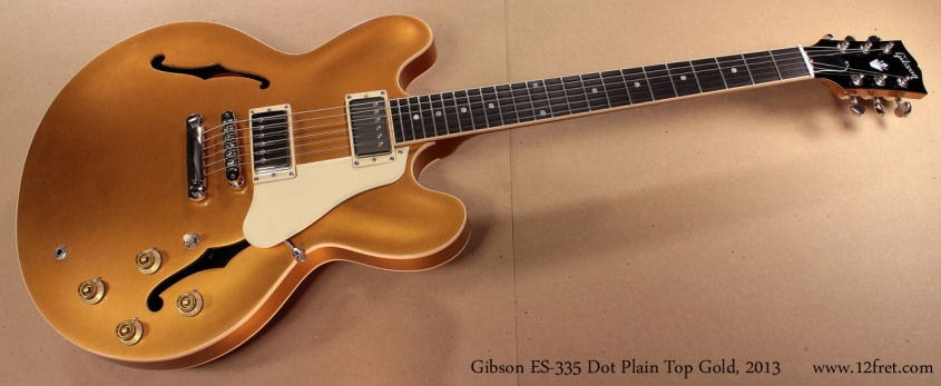 Gibson ES-335 Gold 2013 full front view