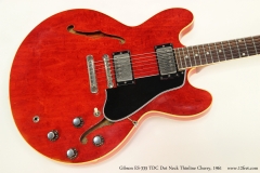 Gibson ES-335 TDC Dot Neck Thinline Cherry, 1961  Top View