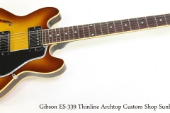 Gibson ES-339 Thinline Archtop Custom Shop Sunburst, 2011  Full Front View