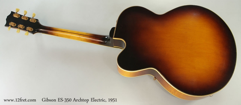 Gibson ES-350 Archtop Electric, 1951 Full Rear View