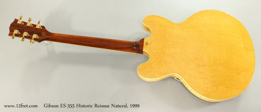 Gibson ES-355 Historic Reissue Natural, 1999 Full Rear View