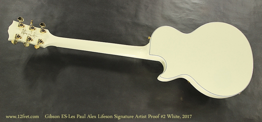 Gibson ES-Les Paul Alex Lifeson Signature Artist Proof #2 White, 2017 Full Rear View