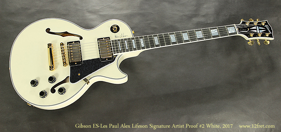 Gibson ES-Les Paul Alex Lifeson Signature Artist Proof #2 White, 2017 Full Front View