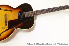 Gibson ES-125 Archtop Electric with P-90, Sunburst 1961  Full Front View