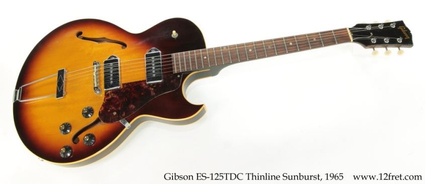 Gibson ES-125TDC Thinline Sunburst, 1965 Full Front View