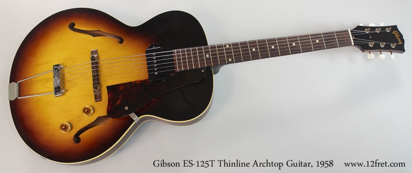 Gibson ES-125T Thinline Archtop Guitar, 1958 Full Front View