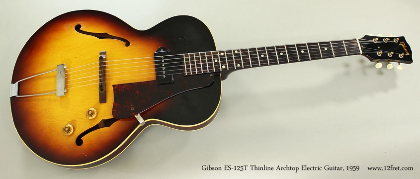 Gibson ES-125T Thinline Archtop Electric Guitar, 1959 Full Front View