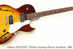 Gibson ES125TDC Thinline Archtop Electric Sunburst, 1969 Full Front View