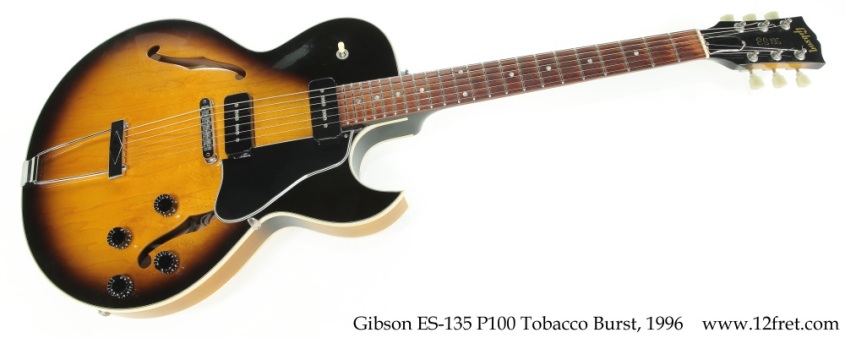 Gibson ES-135 P100 Tobacco Burst, 1996 Full Front View