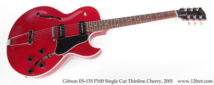 Gibson ES-135 P100 Single Cut Archtop Cherry, 2001 Full Front View