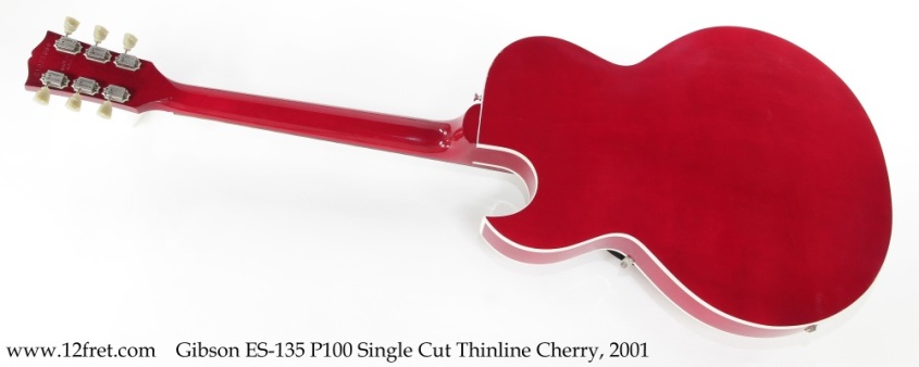 Gibson ES-135 P100 Single Cut Archtop Cherry, 2001 Full Rear View