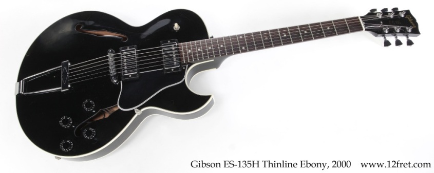 Gibson ES-135H Thinline Ebony, 2000 Full Front View