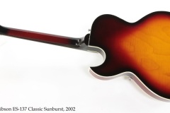 Gibson ES-137 Classic Sunburst, 2002 Full Rear View