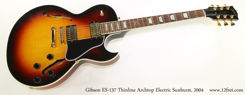 Gibson ES-137 Thinline Archtop Electric Sunburst, 2004 Full Front View