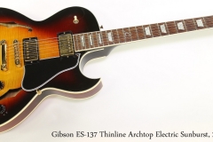 Gibson ES-137 Thinline Archtop Electric Sunburst, 2004 Full Front View